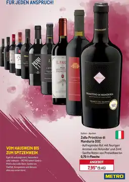 METRO Zolla Primitivo di Manduria DOC Angebot