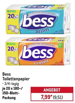 METRO Bess Toilettenpapier Angebot