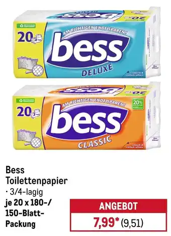 METRO Bess Toilettenpapier Angebot