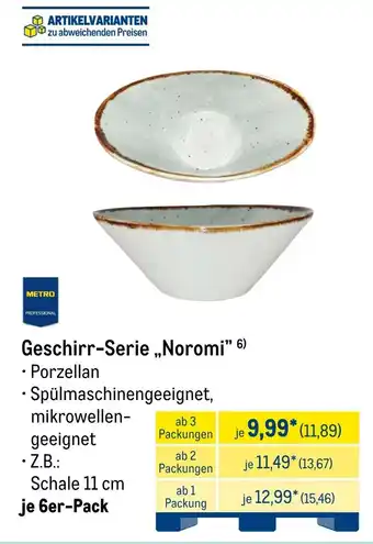 METRO METRO PROFESSIONAL Geschirr-Serie „,Noromi" Angebot