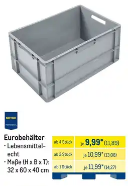 METRO METRO PROFESSIONAL Eurobehälter Angebot