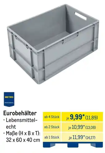 METRO METRO PROFESSIONAL Eurobehälter Angebot
