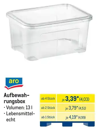 METRO aro Aufbewah- rungsbox Angebot