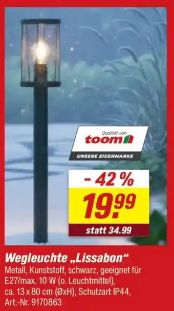 toom Baumarkt Wegleuchte „Lissabon" Angebot