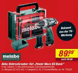 toom Baumarkt metabo Akku-Bohrschrauber-Set „Power Maxx BS Basic" Angebot