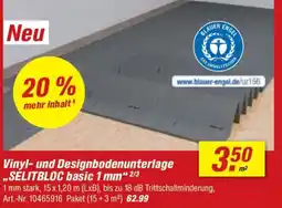 toom Baumarkt Vinyl- und Designbodenunterlage ,,SELITBLOC basic 1 mm" Angebot
