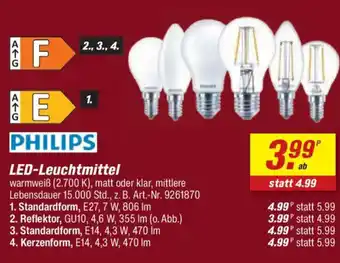 toom Baumarkt PHILIPS LED-Leuchtmittel Angebot