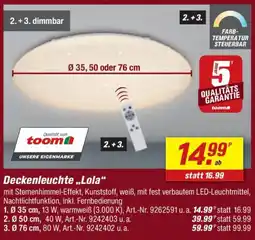 toom Baumarkt Deckenleuchte ,,Lola" Angebot