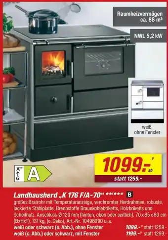 toom Baumarkt Landhausherd,,K 176 F/A-70" Angebot