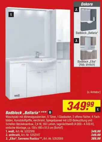 toom Baumarkt Badblock „Bellaria" Angebot