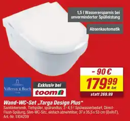 toom Baumarkt Villeroy & Boch Wand-WC-Set „,Targa Design Plus" Angebot