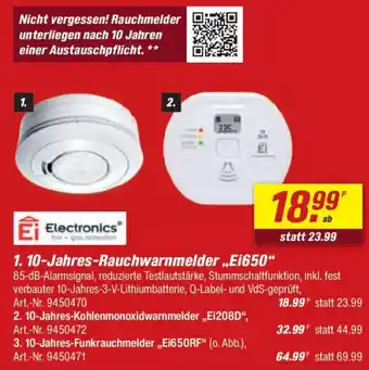 toom Baumarkt Ei Electronics 1.10-Jahres-Rauchwarnmelder „,Ei650" Angebot