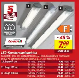 toom Baumarkt LED-Feuchtraumleuchten Angebot