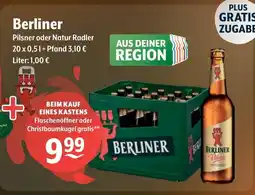 Getränke Hoffmann Berliner Pilsner oder Natur Radler Angebot