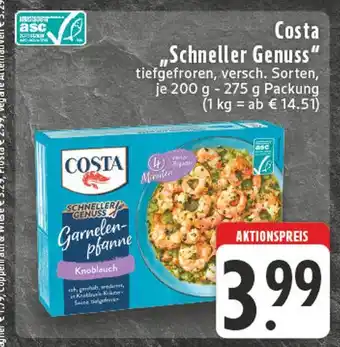E-Center Costa schneller genuss garnelenpfanne knoblauch Angebot