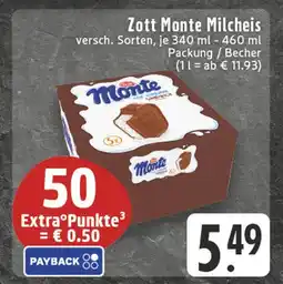 E-Center Zott monte milcheis Angebot
