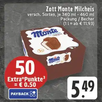 E-Center Zott monte milcheis Angebot
