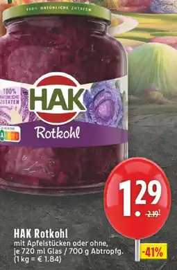 E-Center Hak rotkohl mit apfelstücken Angebot