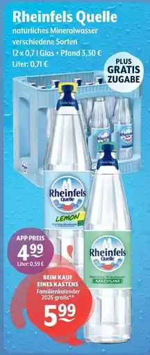 Getränke Hoffmann Rheinfels Quelle natürliches Mineralwasser Angebot