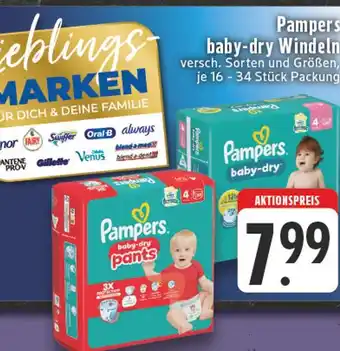 E-Center Pampers baby-dry windeln Angebot
