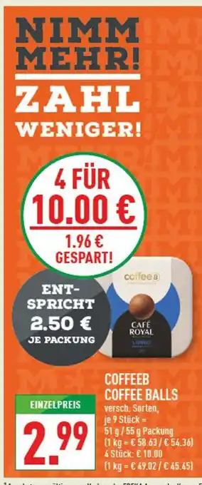 Marktkauf Coffeeb coffee balls Angebot