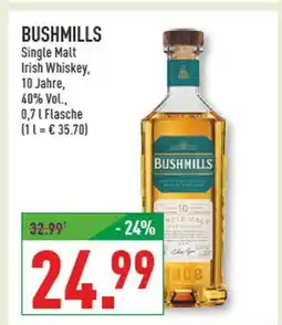 Marktkauf Bushmills single malt irish whiskey, 10 jahre Angebot