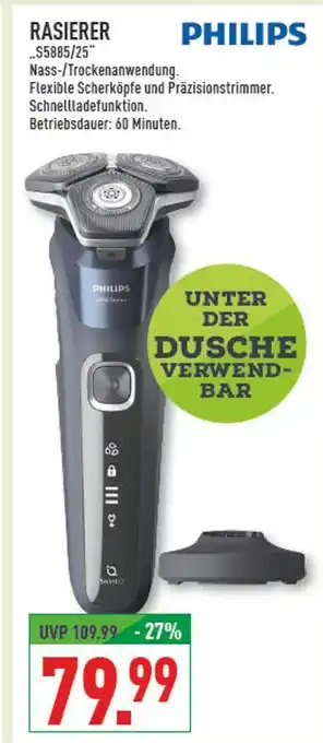 Marktkauf Philips rasierer s5885/25 Angebot