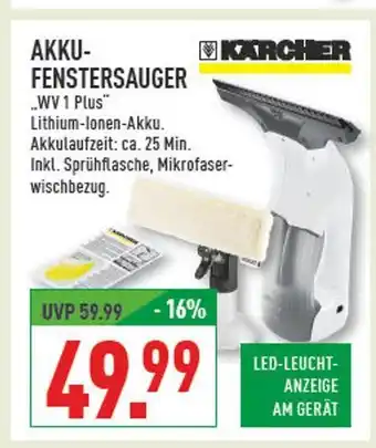 Marktkauf Kärcher akku-fenstersauger wv 1 plus Angebot