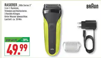 Marktkauf Braun rasierer 300s series 3 Angebot