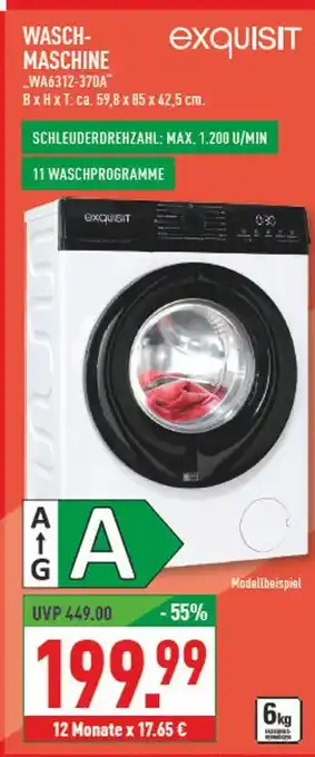 Marktkauf Exquisit waschmaschine wa6312-370a Angebot
