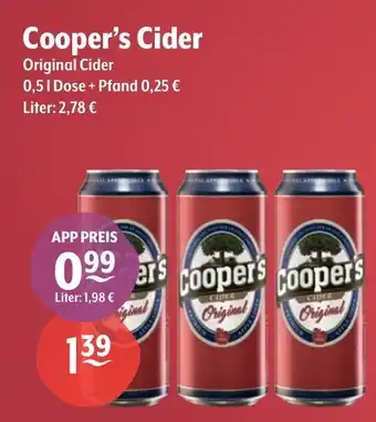 Getränke Hoffmann Cooper's Cider Original Cider Angebot
