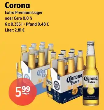 Getränke Hoffmann Corona Extra Premium Lager oder Cero 0,0% Angebot
