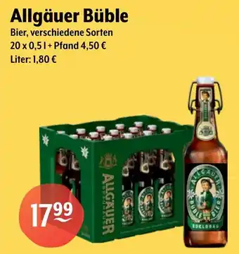Getränke Hoffmann Allgäuer Büble Bier Angebot