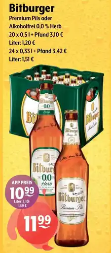 Getränke Hoffmann Bitburger Premium Pils oder Alkoholfrei 0,0 % Herb Angebot