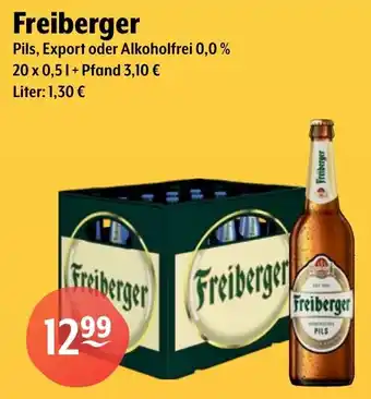 Getränke Hoffmann Freiberger Pils, Export oder Alkoholfrei 0,0% Angebot