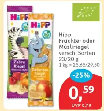 Budni Hipp Früchte- oder Müsliriegel Angebot