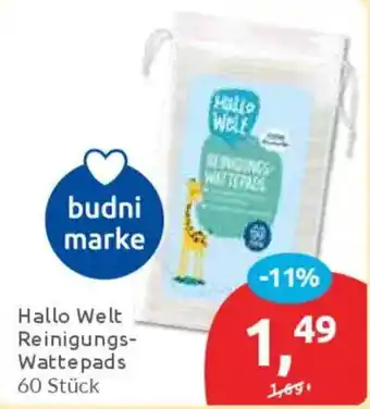 Budni Hallo Welt Reinigungs- Wattepads Angebot