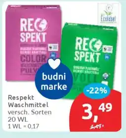 Budni Respekt Waschmittel Angebot