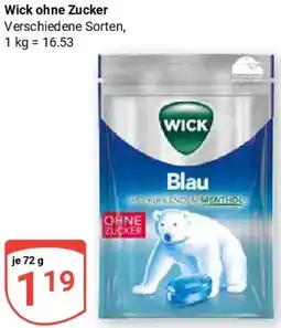 Globus Wick ohne Zucker Angebot