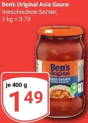 Globus Ben's Original Asia Sauce Angebot