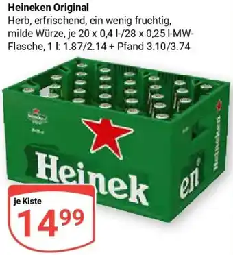 Globus Heineken Original Angebot