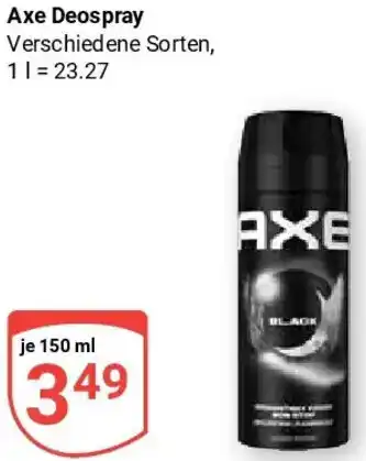 Globus Axe Deospray Angebot
