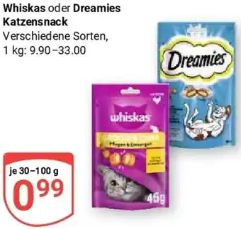 Globus Whiskas oder Dreamies Katzensnack Angebot