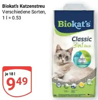Globus Biokat's Katzenstreu Angebot