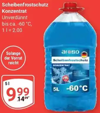 Globus Aroso Scheibenfrostschutz Konzentrat Angebot