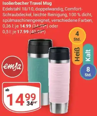 Globus emsa Isolierbecher Travel Mug Angebot