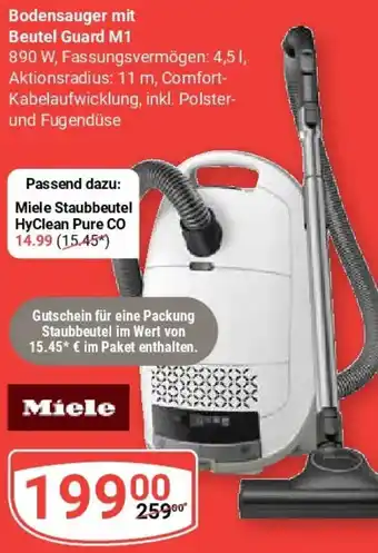 Globus Miele Bodensauger mit Beutel Guard M1 Angebot