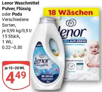 Globus Lenor Waschmittel Pulver, Flüssig oder Pods Angebot