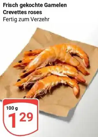 Globus Frisch gekochte Garnelen Crevettes roses Angebot