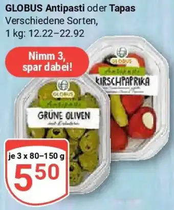 Globus GLOBUS Antipasti oder Tapas Angebot